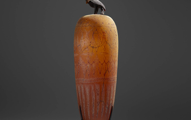 William Morris b.1957 Medicine Jar: Crow with Ear of Corn