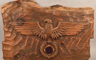 Wood carving of a Third Reich Eagle