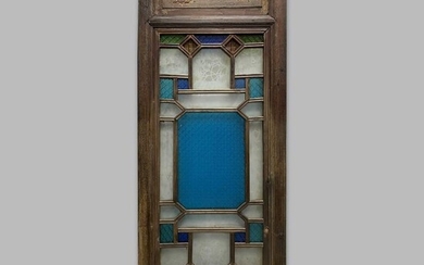 琉璃木窗 十九世纪 antique glass wooden window
