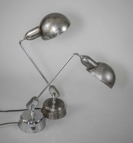 PAIR of FRENCH MODERNIST JUMO DESK LAMP CHARLOTTE