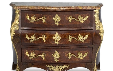 A Louis XV style kingwood parquetry commode French, early...