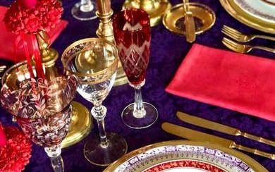 (1) Floral damask jacquard tablecloth for large tables, floral damask. 2.70 x 1.80 - Tablecloth