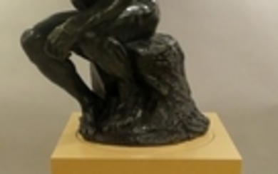 AFTER AUGUSTE RODIN BRONZE SCULPTURE COPYRIGHT 1979 27 14 20 THE THINKER 22 150