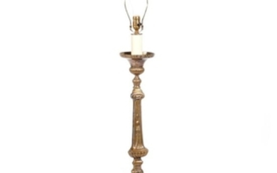 19th century alter stick made into a lamp.