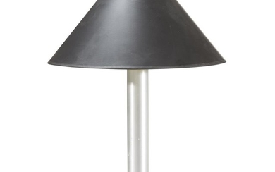 An aluminum table lamp mid-20th century H: 18 in....