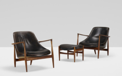 Ib Kofod-Larsen, Elizabeth chairs, pair and ottoman