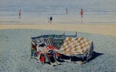 Michael J. Sanders, British b. 1959- Beach...