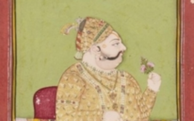 A portrait of Raja Madho Singhji at...