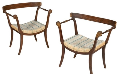 Savonarola Style Chairs - Pair