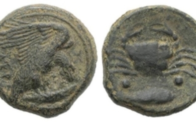 Sicily, Akragas, c. 415-406 BC. Æ Hexas (18mm, 6.46g, 11h)....