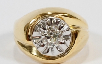 .53CT NATURAL DIAMOND GIA J SI 14KT GOLD UNISEX RING 7.1 GR SIZE 6.5