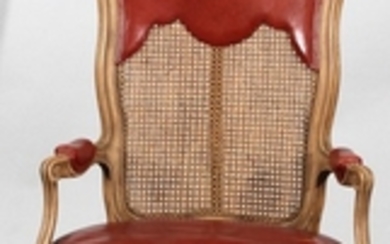 CANE BACK CHAIR 38 24 24