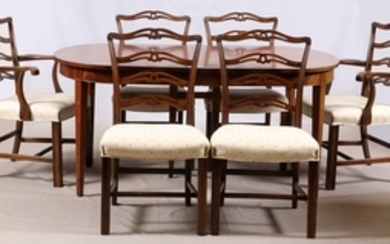 CHARAK FURNITURE CO. MAHOGANY DINING SUITE TEN PIECES
