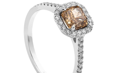 1.28 tcw SI1 Diamond Ring - 14 kt. White gold - Ring - 1.01 ct Diamond - 0.27 ct Diamonds - No Reserve Price