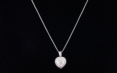 1.30ctw SI1-SI2/G-H Diamond and Platinum 18" Necklace