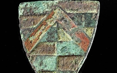 13th C. English Enameled Bronze Horse Pendant