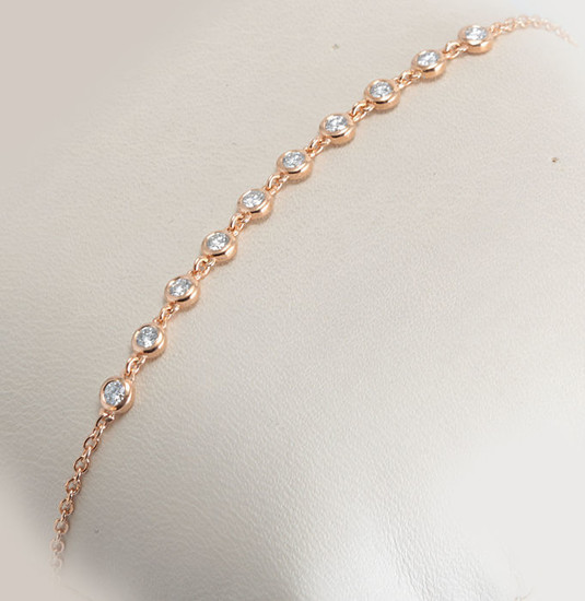 14 kt. Pink gold - Bracelet - 0.50 ct Diamond