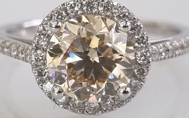 14 kt. White gold - Ring - 2.02 ct Diamond - Diamonds
