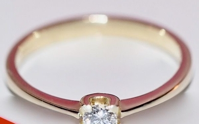 14 kt. Yellow gold - Ring - 0.20 ct Diamond