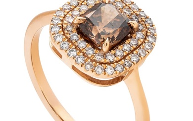 1.41 tcw Diamond Ring - 14 kt. Pink gold - Ring - 1.10 ct Diamond - 0.312 ct Diamonds - No Reserve Price