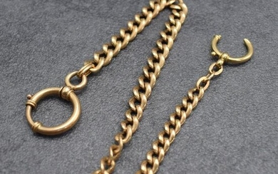14k pink gold pocket-watch chain