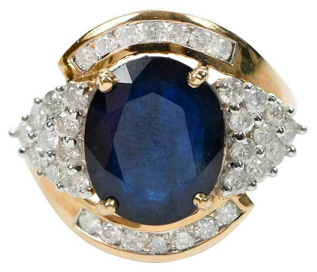14kt. Sapphire and Diamond Ring