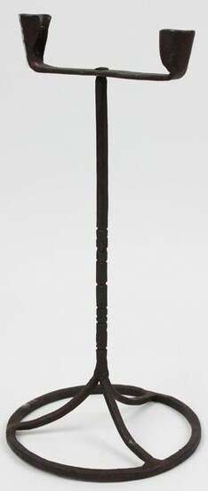 17th-18th c Wrought Iron Taper Light Holder