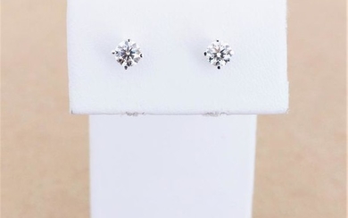 18 kt. White gold - Earrings - 0.61 ct Diamond