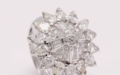 18 kt. White gold - Ring - 2.31 ct Diamond - Diamonds
