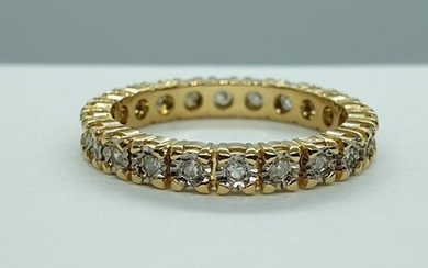 18 kt. White gold, Yellow gold - Ring - 0.45 ct Diamond