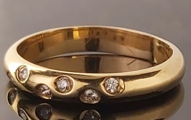 18 kt. Yellow gold - Ring - 0.12 ct Diamond