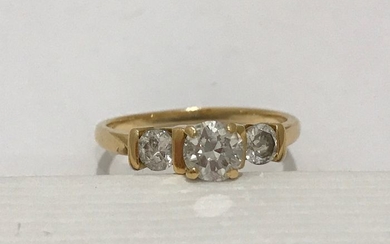 18 kt. Yellow gold - Ring - 0.40 ct Diamond
