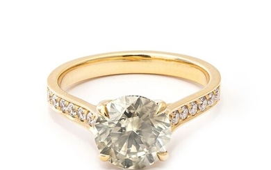18 kt. Yellow gold - Ring - 5.44 ct Diamonds - No Reserve Price