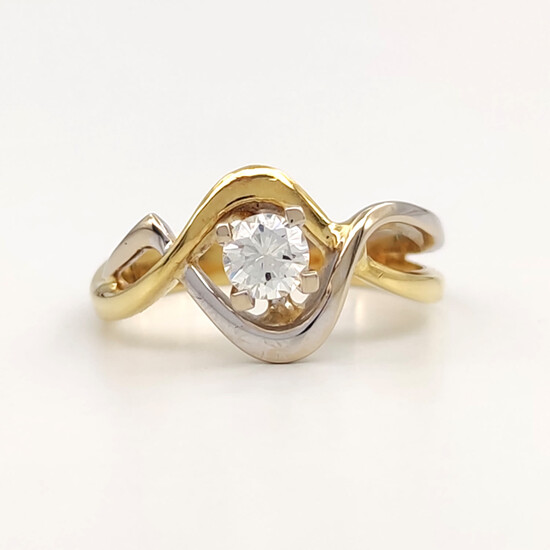 18 kt.White gold, Yellow gold - Ring - 0.35 ct Diamond - Masterstones n 821PT286