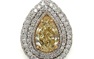 18K White Gold GIA Certified 12.10 Ct. Diamond Ring