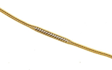 18KT Yellow Gold With Diamonds Bracelet, Italy