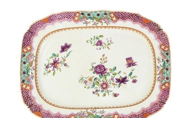18th C. Chinese Export Famille Rose Porcelain Platter