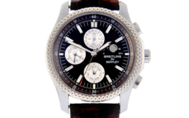 BREITLING - a gentleman's bi-metal Breitling for Bentley Mark VI Complications chronograph wrist watch.