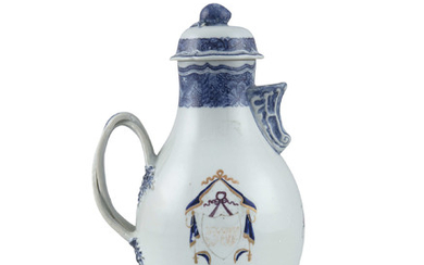 A CHINESE EXPORT ARMORIAL EWER...