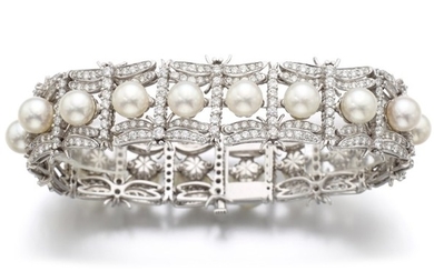 CULTURED PEARL AND DIAMOND BRACELET | TIFFANY & CO.