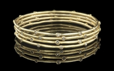 Four Diamond Bangle Bracelets