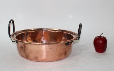 French copper pot with iron handles