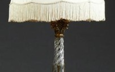 French Gilt Bronze and Crystal Floor Lamp, probably