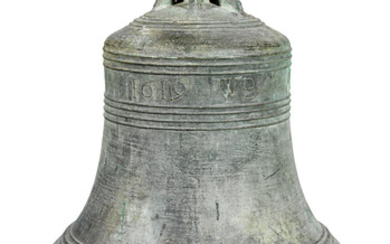 A James I leaded bronze bell, dated 1619, by William Brend (d. 1634) of Norwich