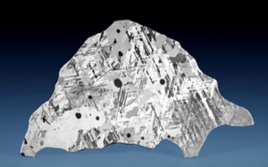 MOUNT DOOLING METEORITE SLICE — EXOTIC AUSTRALIAN IRON METEORITE WITH ABSTRACT MATRIX, Iron Meteorite — 1C North Yilgarn, Western Australia