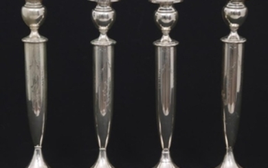 Set of Four Weighted Sterling Candlesticks