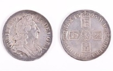 WILLIAM III, 1694-1702. CROWN, 1696. OCTAVO. Obv: Laureate and draped bust right. Rev: Crowned cruciform shields. GVF....