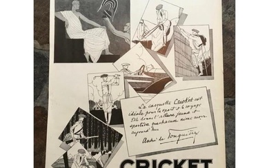 1920's French Advertisement, Cricket Sportsmen Hats