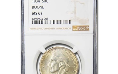1934 Daniel Boone Bicentennial Half Dollar MS-67 NGC