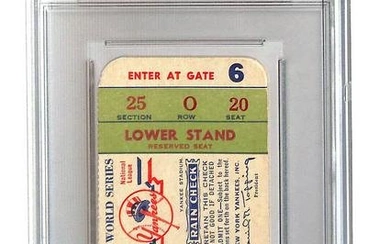 1950 World Series Ticket Game 3 Phillies @ Yankees PSA 3 68418913